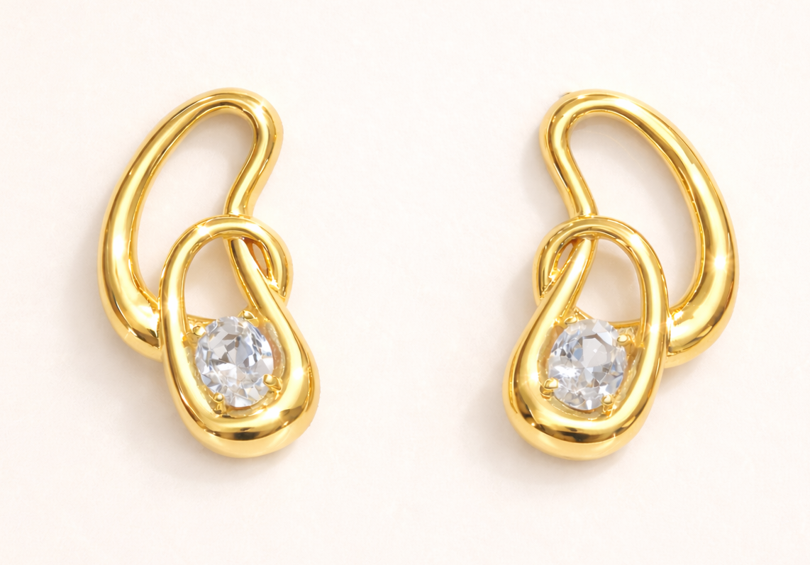 Aurora Loop Stud Earrings