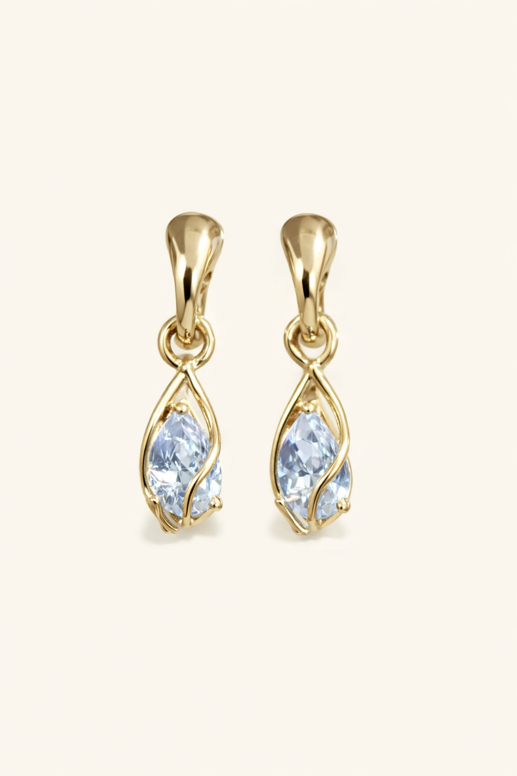 Azure Twist Drop Earrings