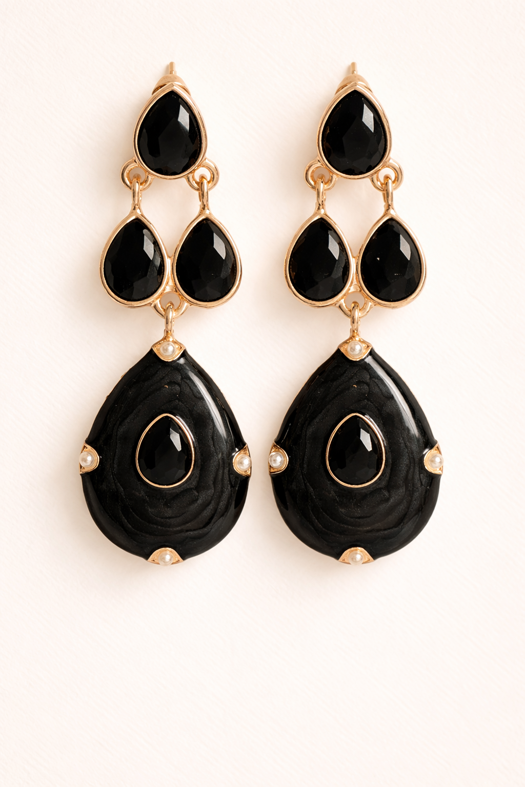 Emerald Aura Malachite Drop Earrings