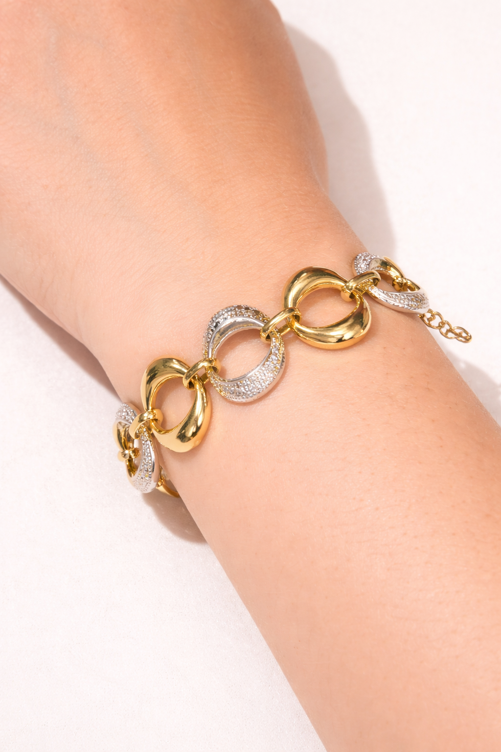 Gold-toned beads and sparkling crystal accents