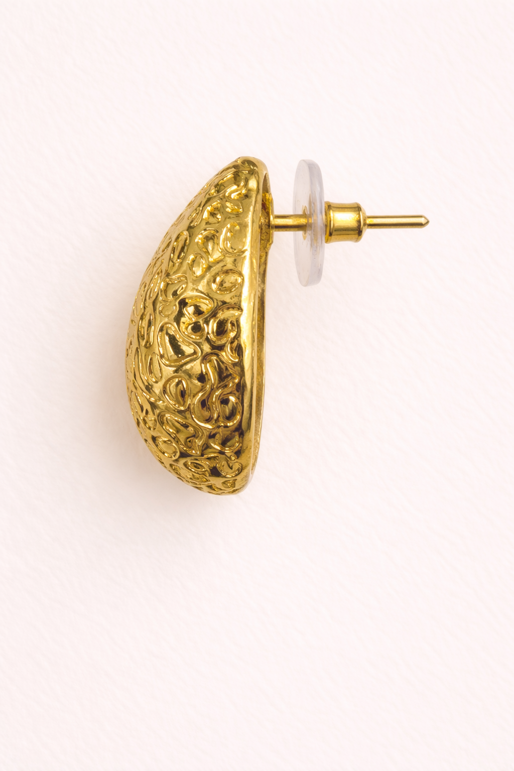 Golden Filigree Teardrop Studs