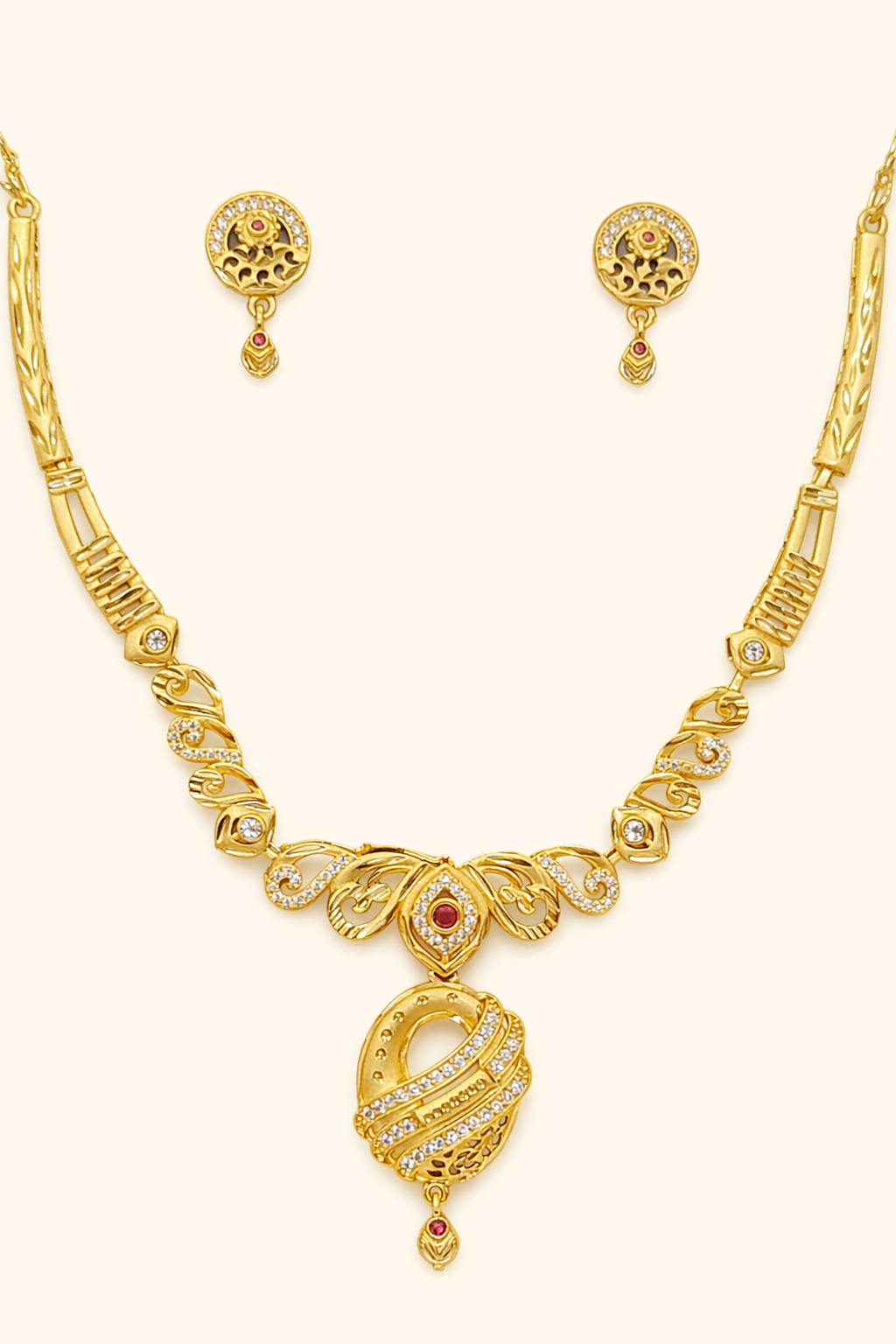 Swarna Ruby Elegance Necklace