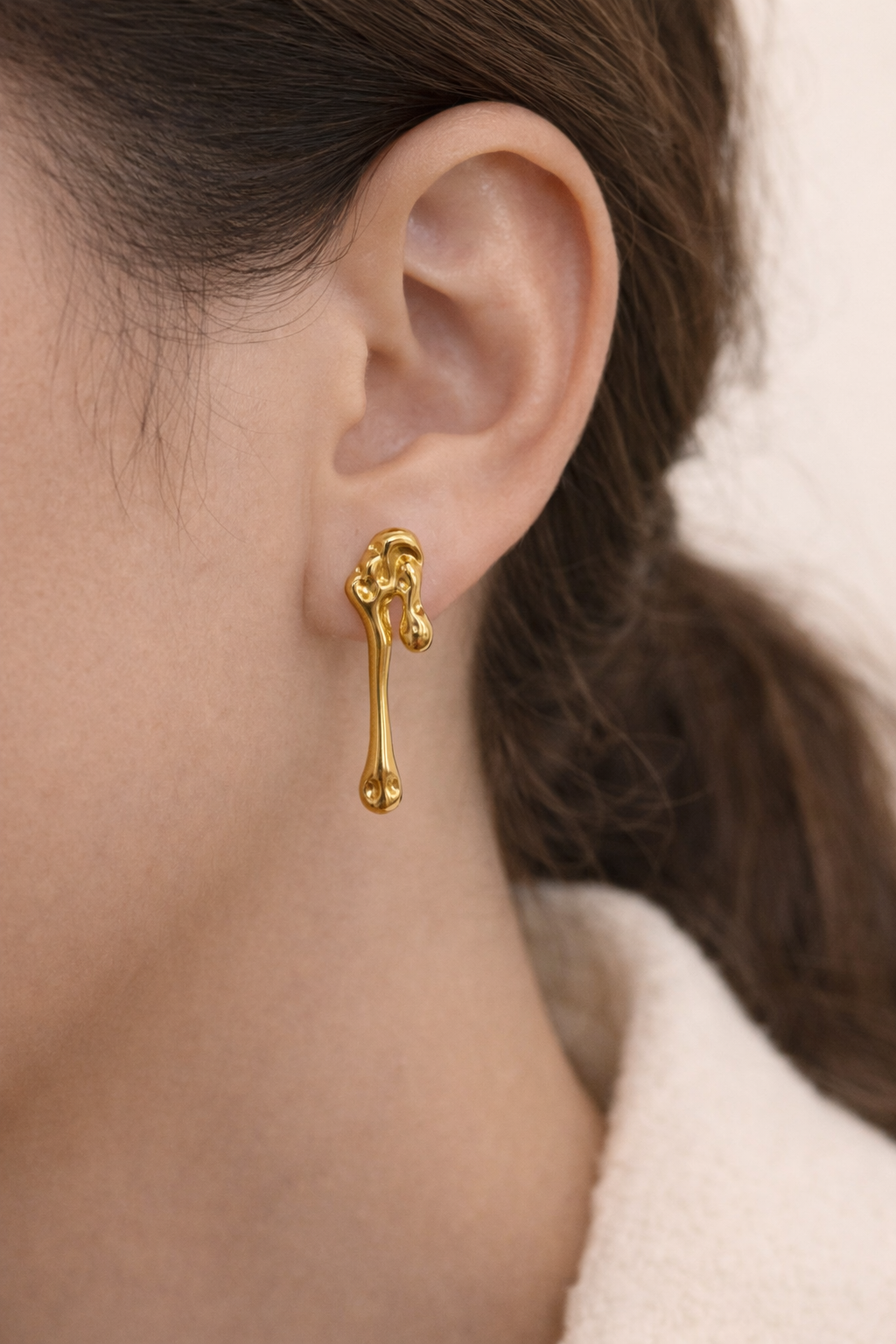 Molten Gold Drip Earrings
