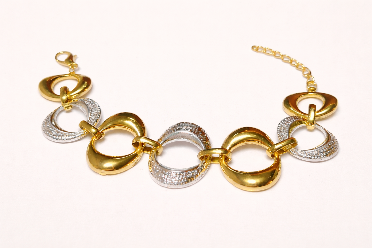 Gold-toned beads and sparkling crystal accents