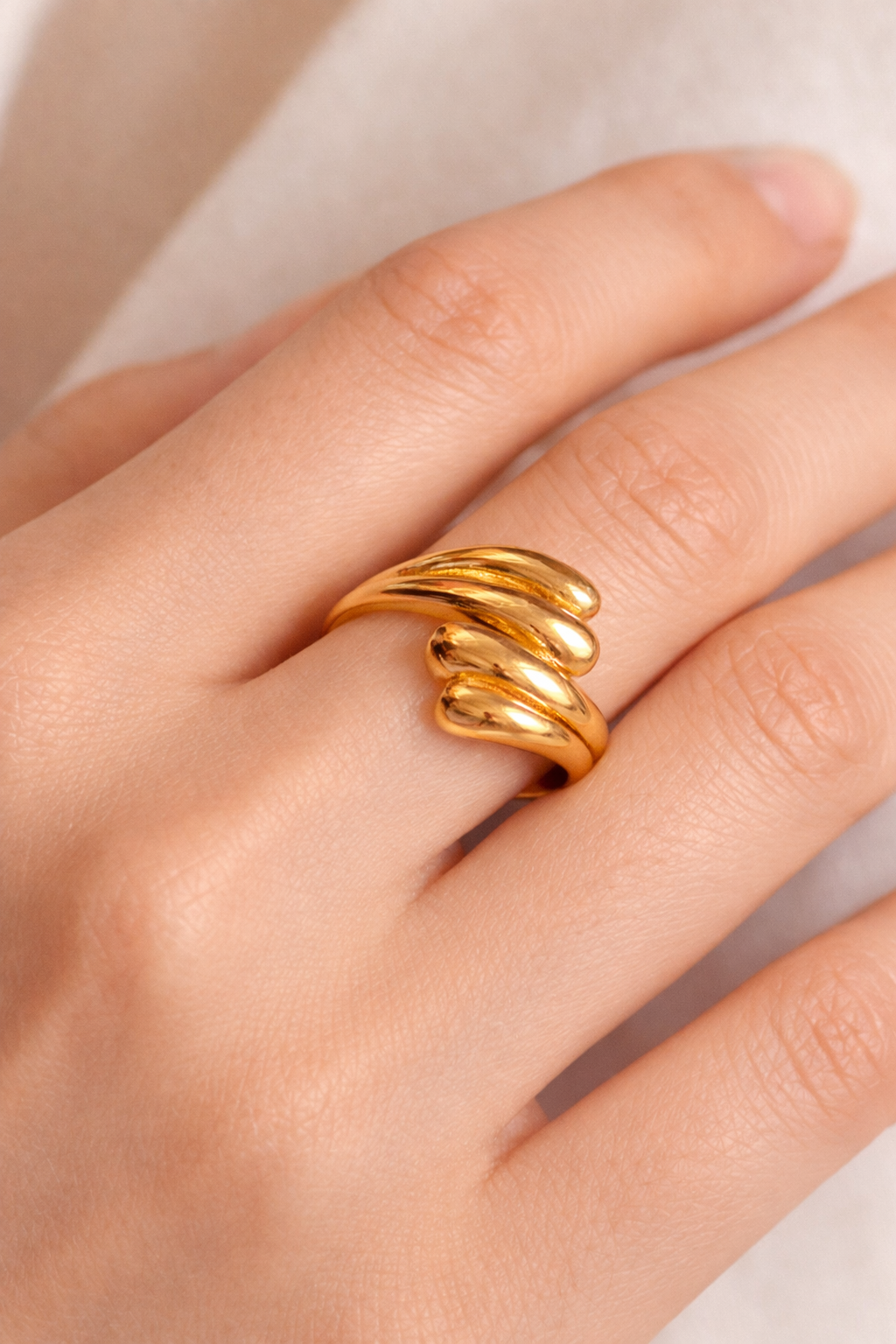 Golden Aura Wrap Ring