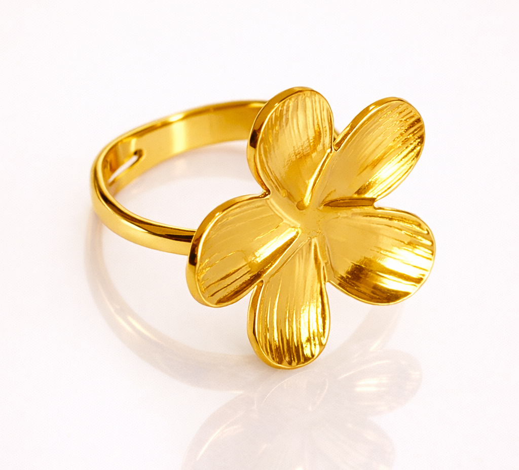 Golden Blossom Elegance Ring
