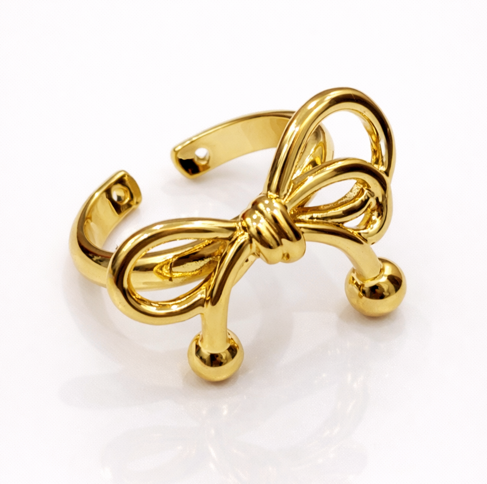 Golden Bow Promise Ring