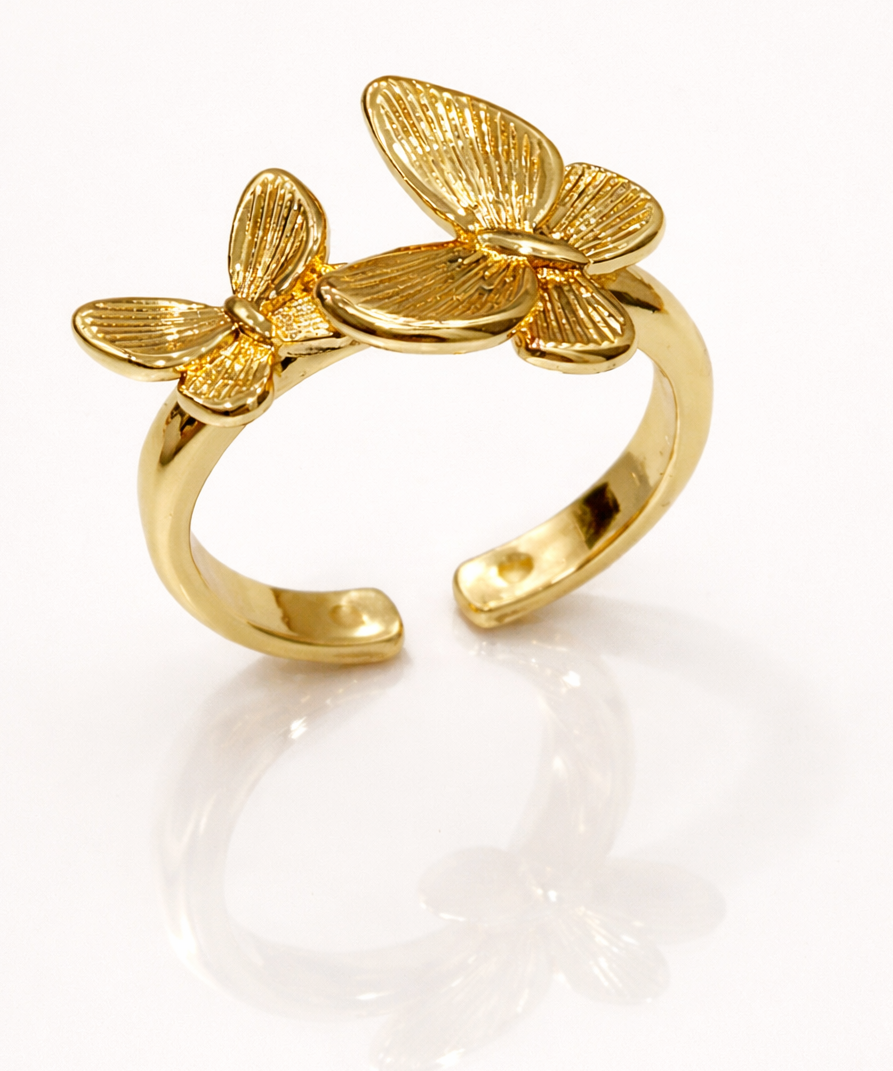 Golden Butterfly Grace Ring