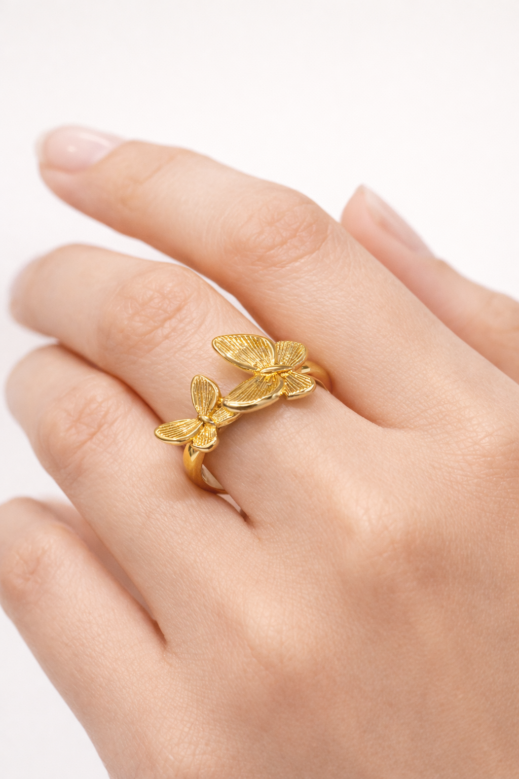 Golden Butterfly Grace Ring