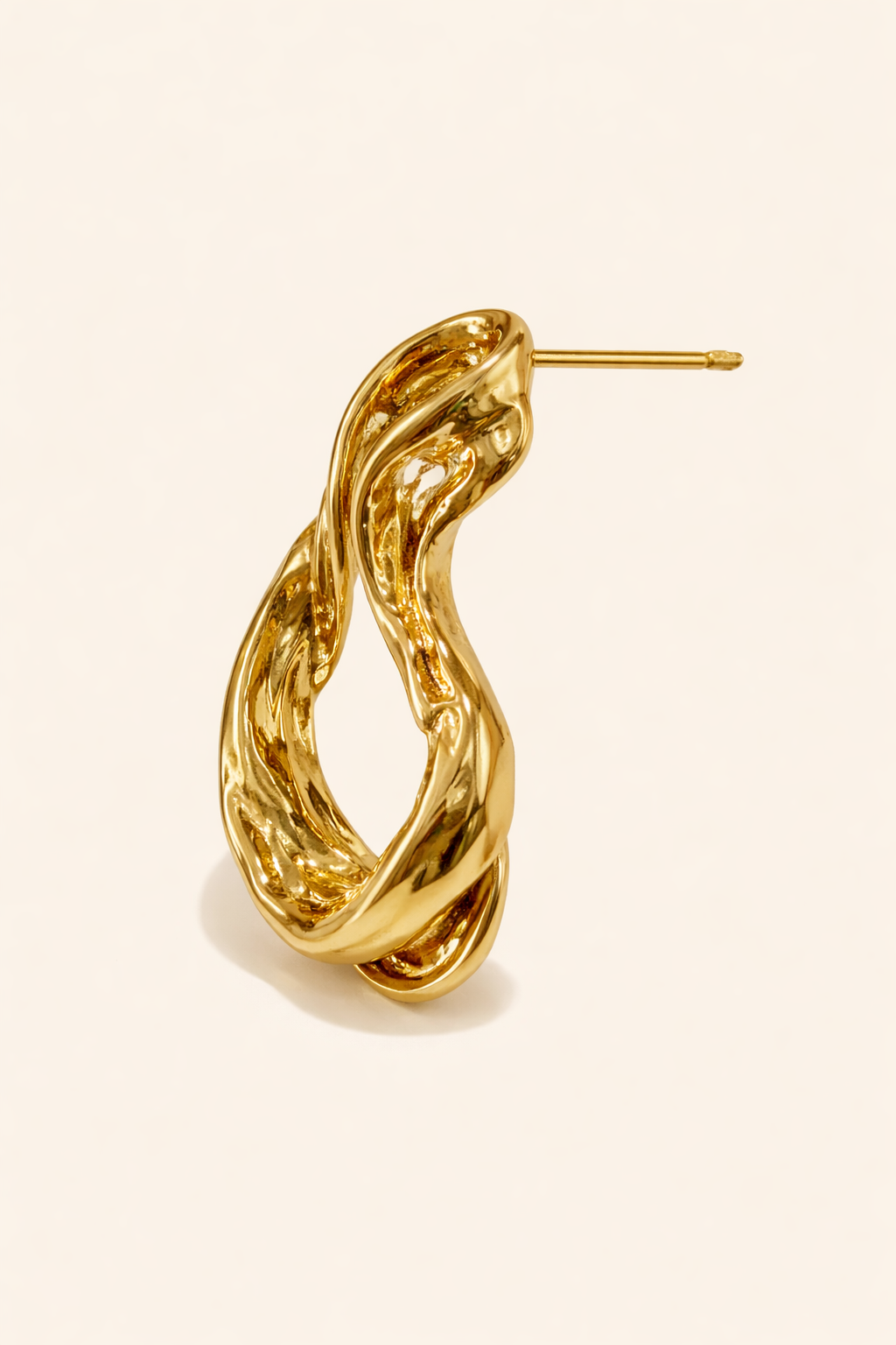Golden Flow Twist Studs