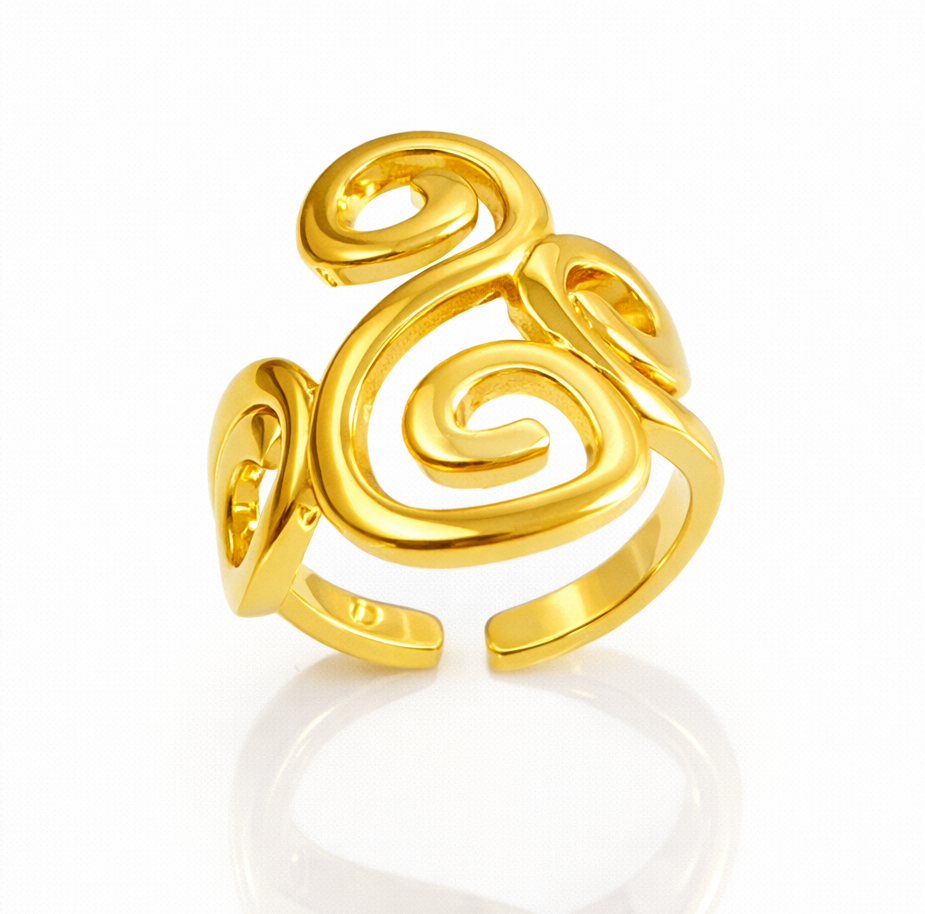 Golden Spiral Muse Ring