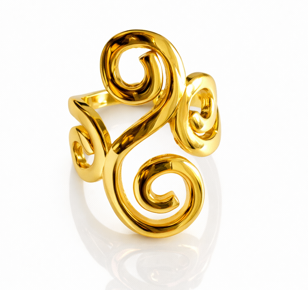 Golden Spiral Muse Ring