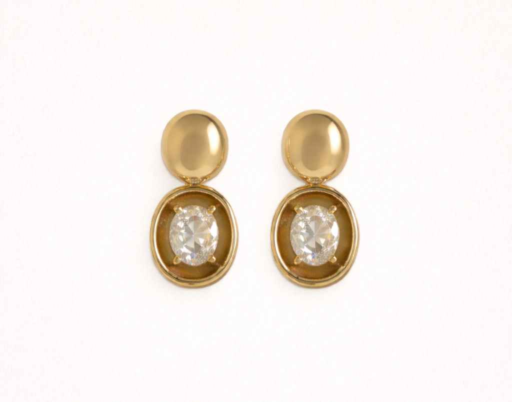 Oval Drop Earrings