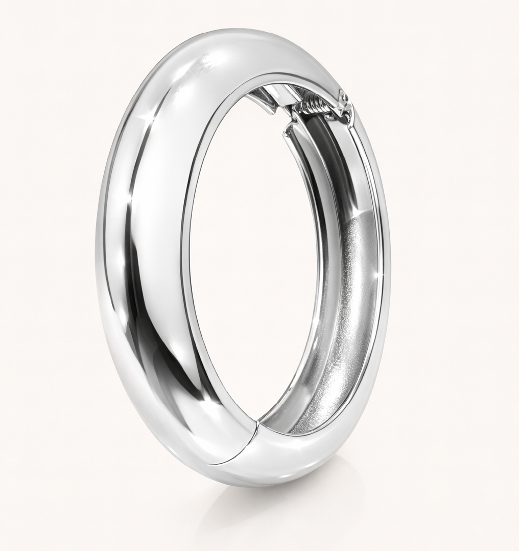 Luna Glow Silver Bangle