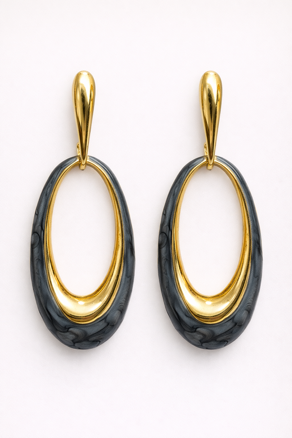 Obsidian Glow Drop Earrings