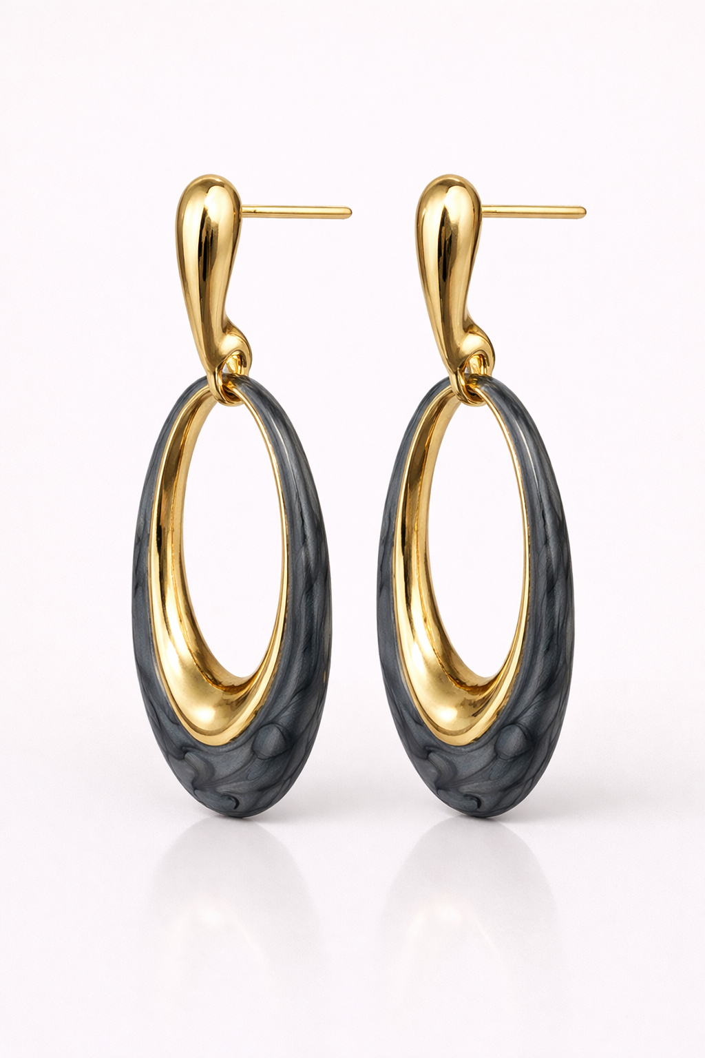 Obsidian Glow Drop Earrings