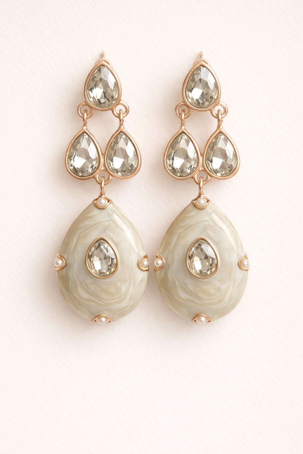 Emerald Aura Malachite Drop Earrings