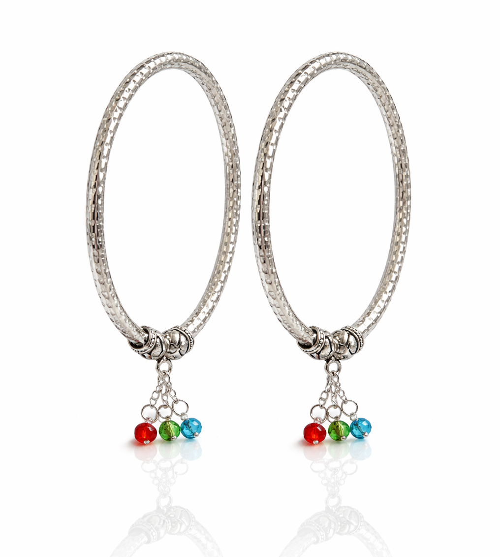 Prism Jingle Silver Anklet