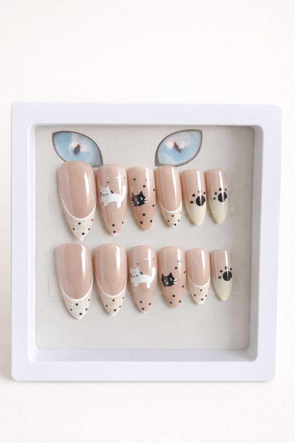 Purrfect Blush Kitty Nails