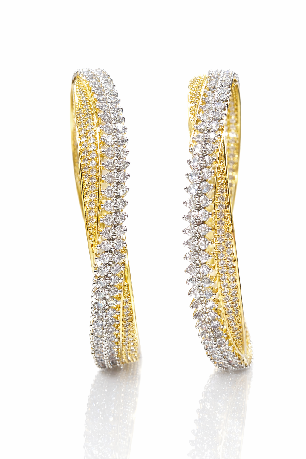 Radiant Twist Diamond Bangles