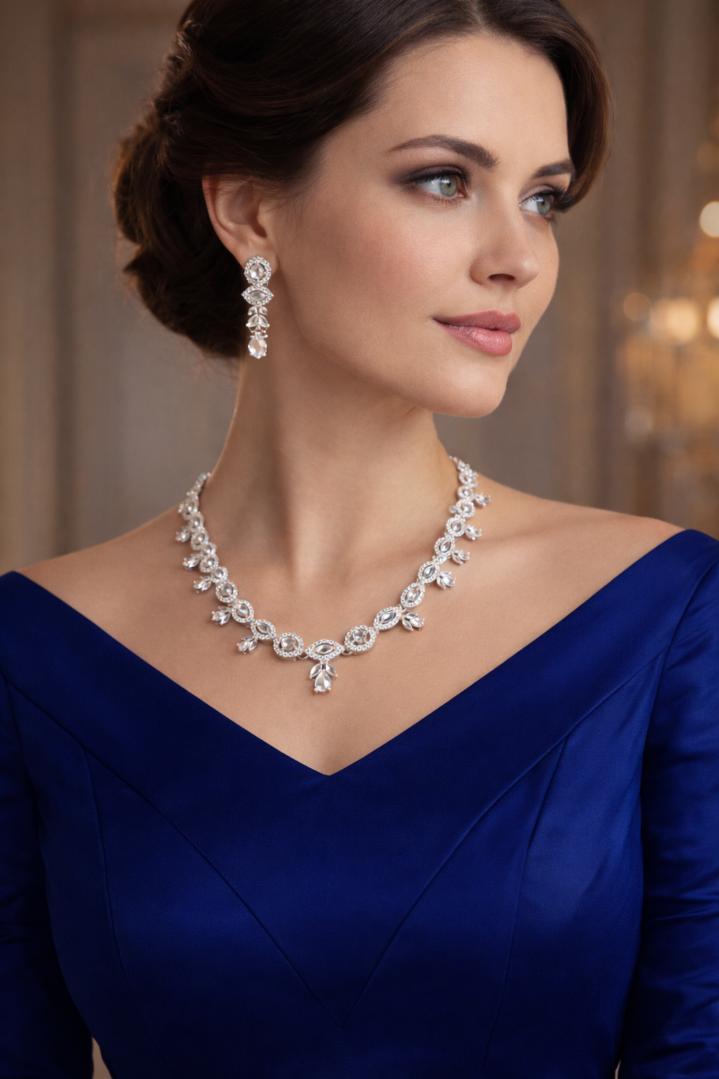 Royal Azure Elegance Necklace Set