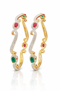 Royal Emerald Ruby Wave Bangles