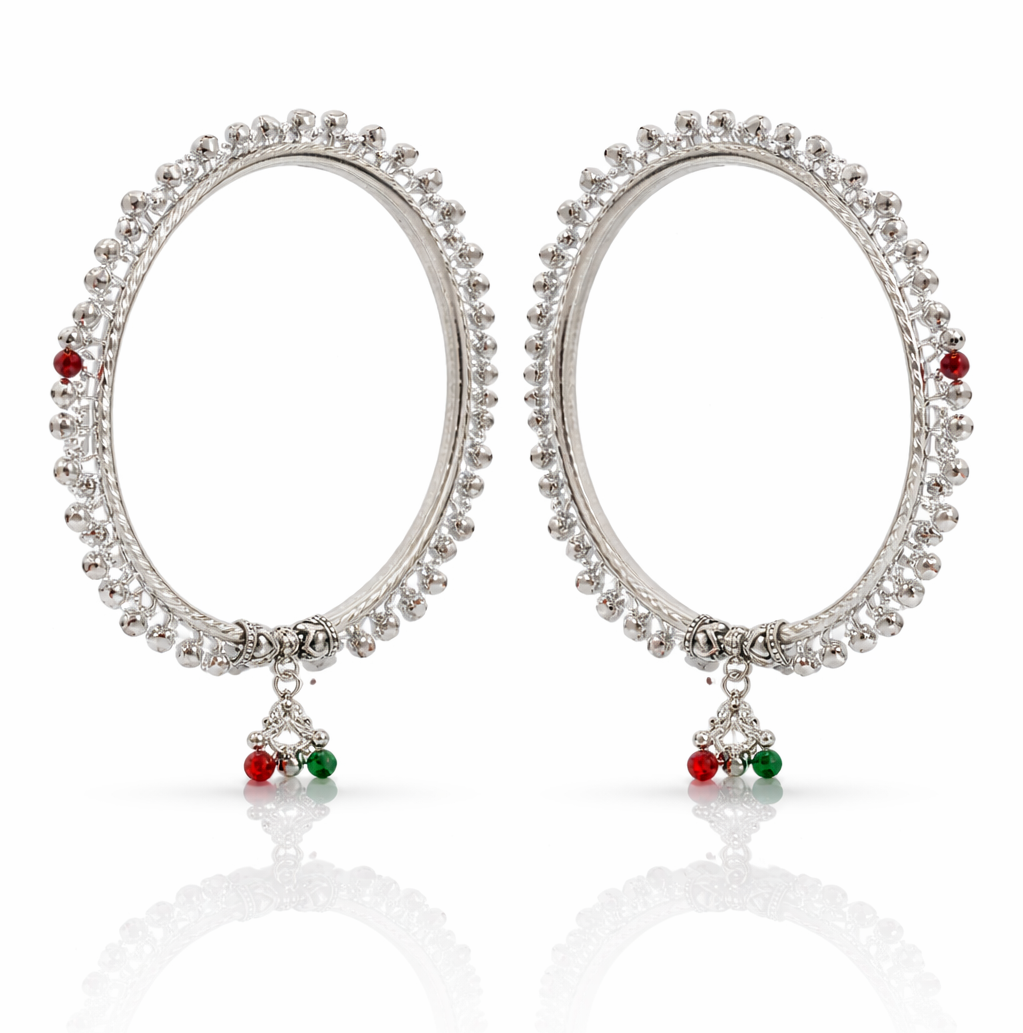 Silver Whisper Charm Anklet