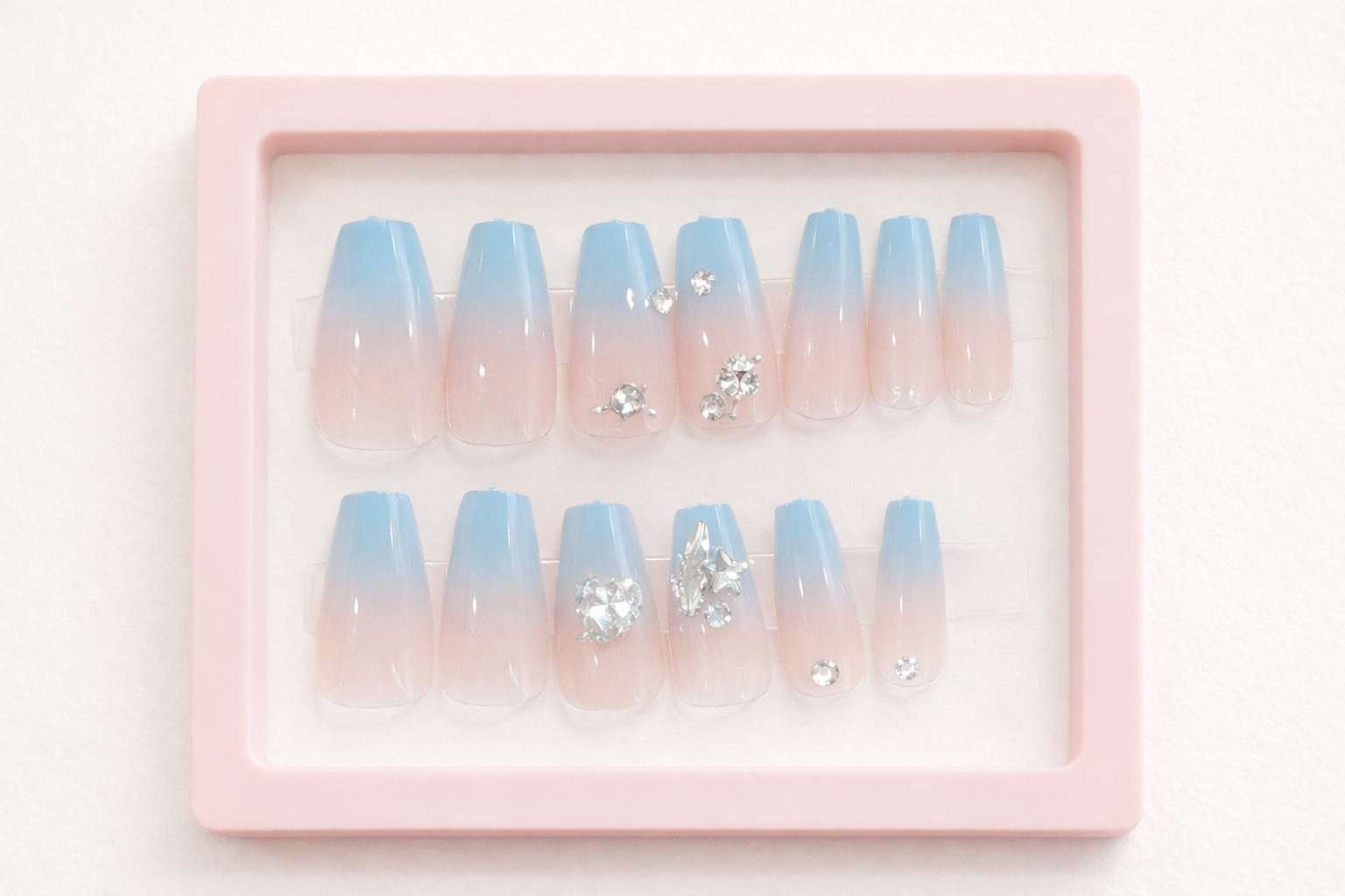 Sky Blush Crystal Ombre