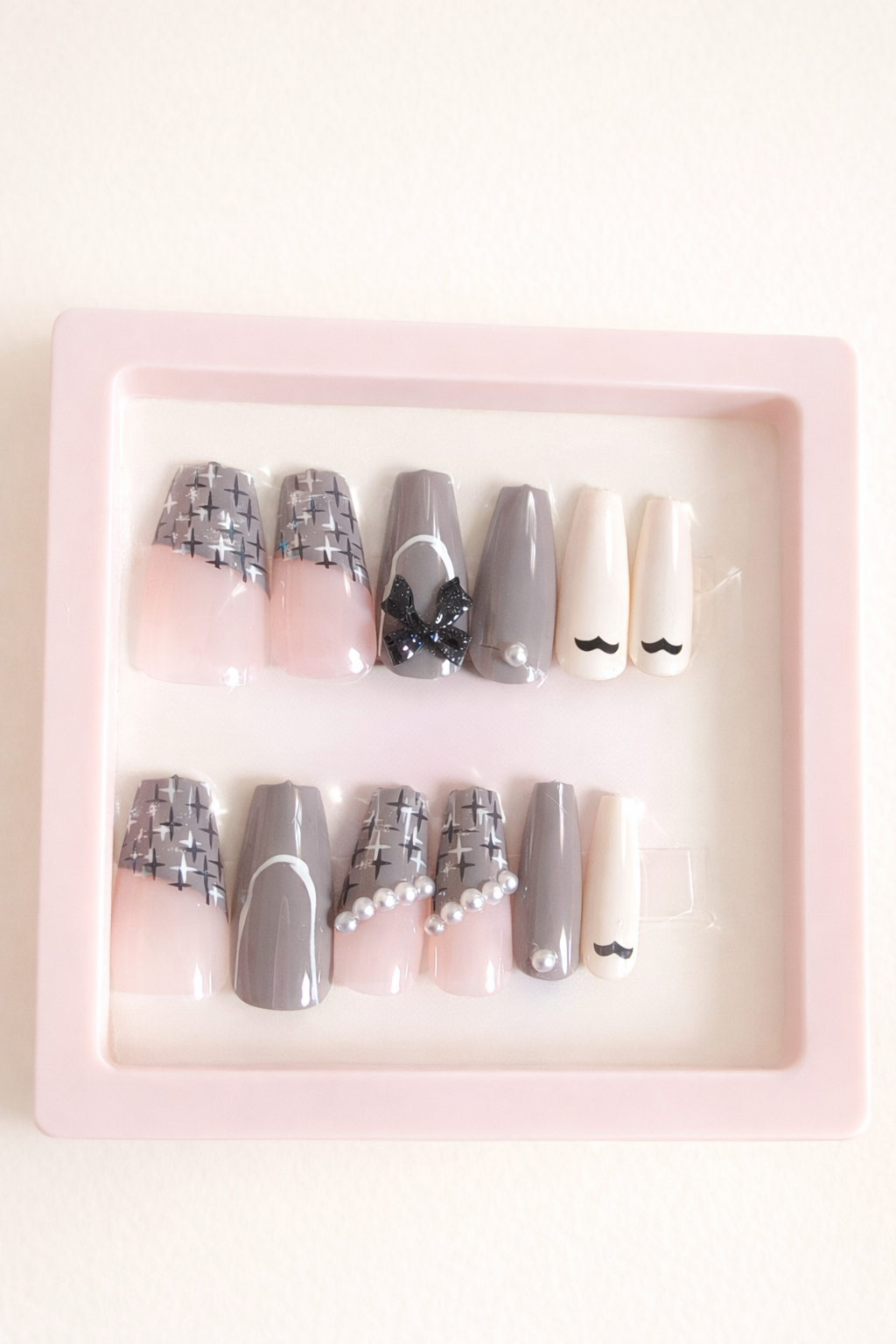 Velvet Pearl Charm – Nail Extensions Set